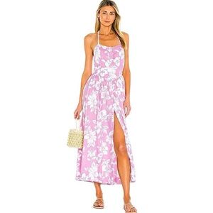 Free People Pink Floral Maxi Dress